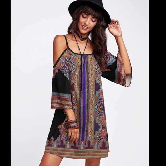 🦋NWOT❣️ BOHO SPAGHETTI STRAP DRESS 😍 - Picture 7 of 13